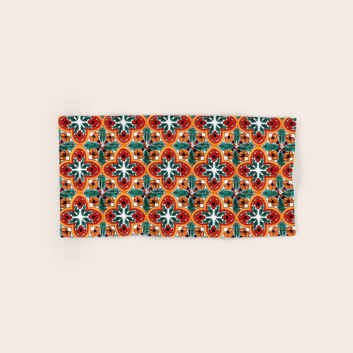 Talavera Mexican Tile Bath Towel Gallery Image 1