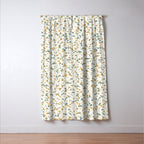 Festive Speckled Dot Pattern - Earthy Boho Green Orange Window Curtain Gallery Image 3