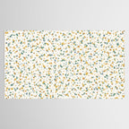 Festive Speckled Dot Pattern - Earthy Boho Green Orange Tablecloth Gallery Image 2