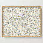 Festive Speckled Dot Pattern - Earthy Boho Green Orange Serving Tray Gallery Image 1
