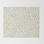Festive Speckled Dot Pattern - Earthy Boho Green Orange Throw Blanket Gallery Image 2