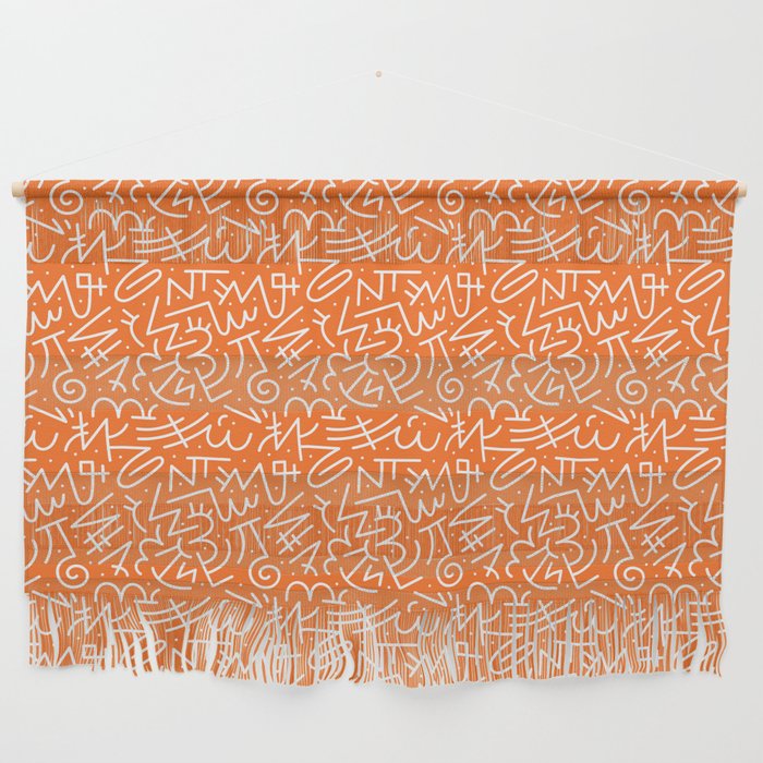 Colorful abstract fun line doodle art pattern Wall Hanging Gallery Image 1