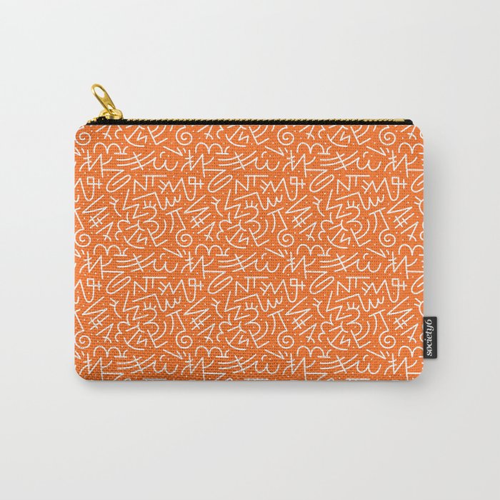 Colorful abstract fun line doodle art pattern Carry All Pouch Gallery Image 1
