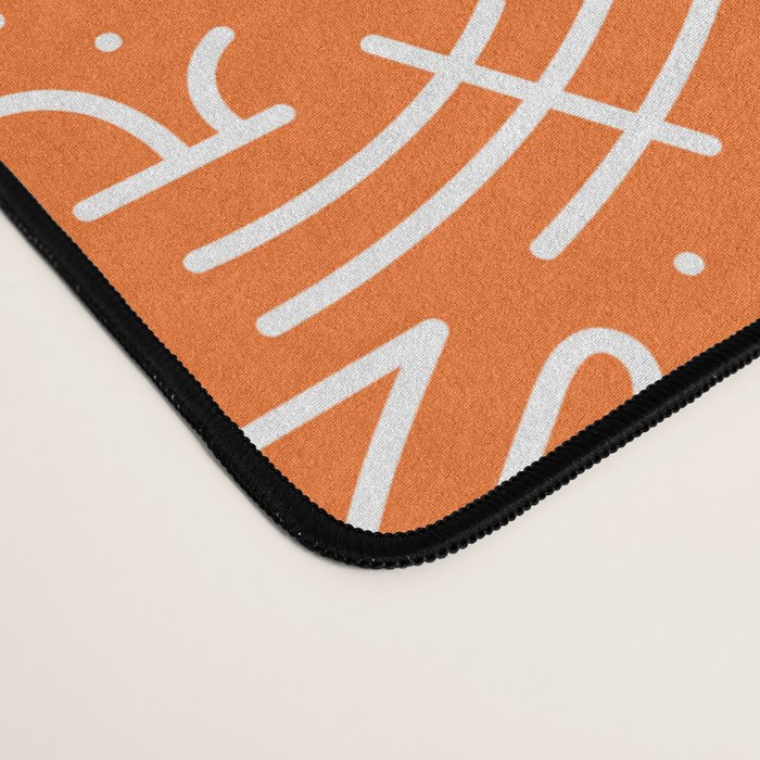 Colorful abstract fun line doodle art pattern Desk Mat Gallery Image 4