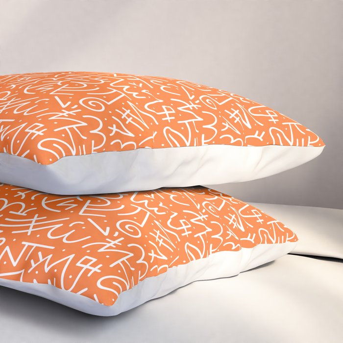 Colorful abstract fun line doodle art pattern Pillow Sham Gallery Image 3