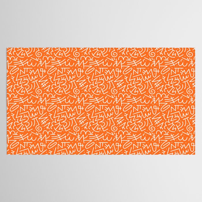 Colorful abstract fun line doodle art pattern Tablecloth Gallery Image 2