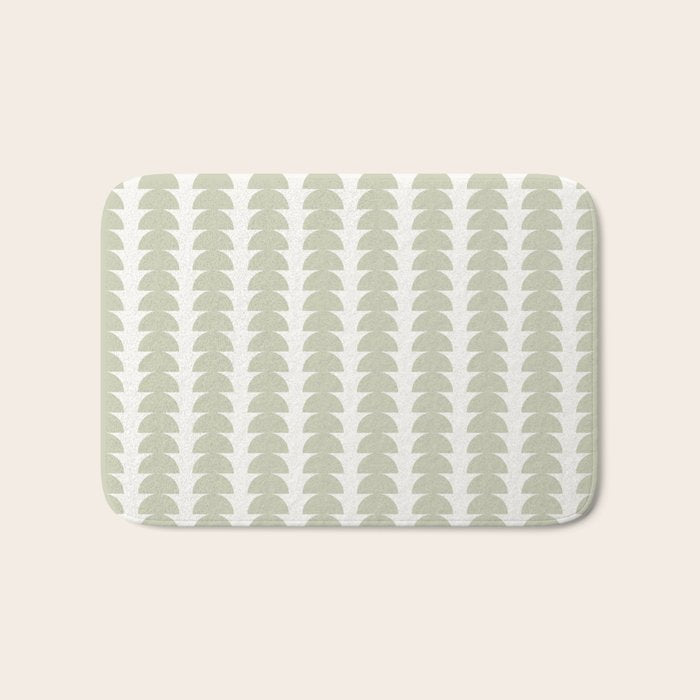 Maude Pattern - Natural Green Bath Mat Gallery Image 1