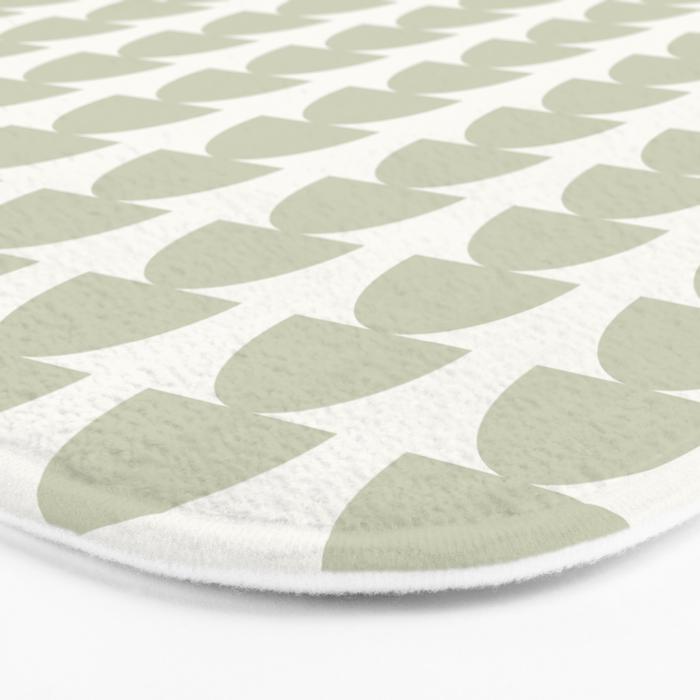 Maude Pattern - Natural Green Bath Mat Gallery Image 3