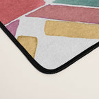 Christmas Geometric Patchwork Joy Watercolor Holiday Quilt Pattern Desk Mat Gallery Image 4