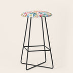 Christmas Geometric Patchwork Joy Watercolor Holiday Quilt Pattern Stool Gallery Image 1
