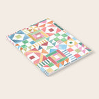 Christmas Geometric Patchwork Joy Watercolor Holiday Quilt Pattern Notebook Gallery Image 2