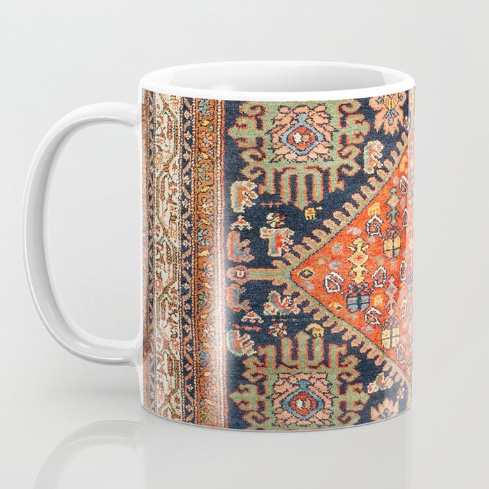 Hamadan  Antique West Persian Rug Print Coffee Mug Gallery Image 3