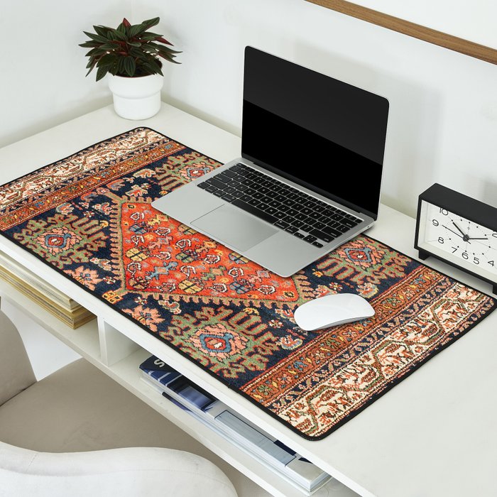 Hamadan  Antique West Persian Rug Print Desk Mat Gallery Image 2