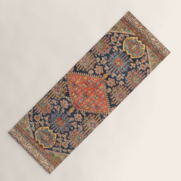 Hamadan  Antique West Persian Rug Print Yoga Mat Gallery Image 1
