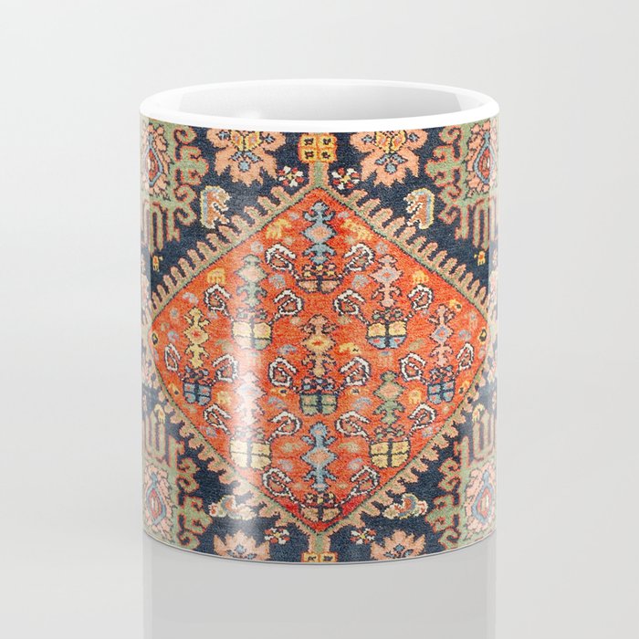 Hamadan  Antique West Persian Rug Print Coffee Mug Gallery Image 4