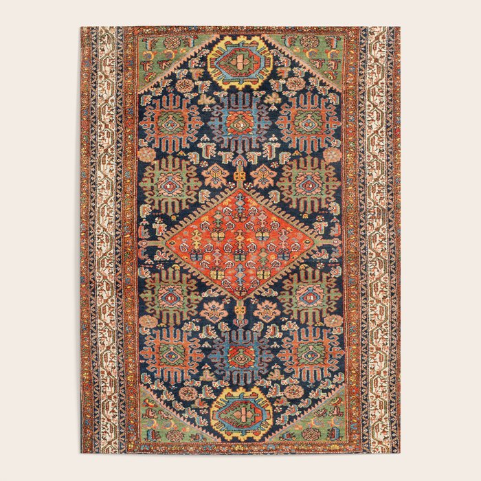 Hamadan  Antique West Persian Rug Print Poster Gallery Image 4