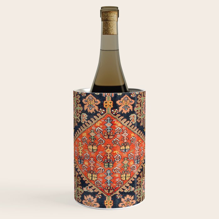 Hamadan  Antique West Persian Rug Print Wine Chiller Gallery Image 1