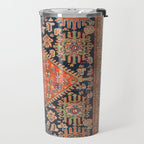 Hamadan  Antique West Persian Rug Print Travel Mug Gallery Image 2