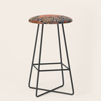 Hamadan  Antique West Persian Rug Print Stool Gallery Image 1