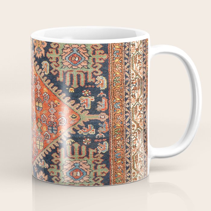 Hamadan  Antique West Persian Rug Print Coffee Mug Gallery Image 1