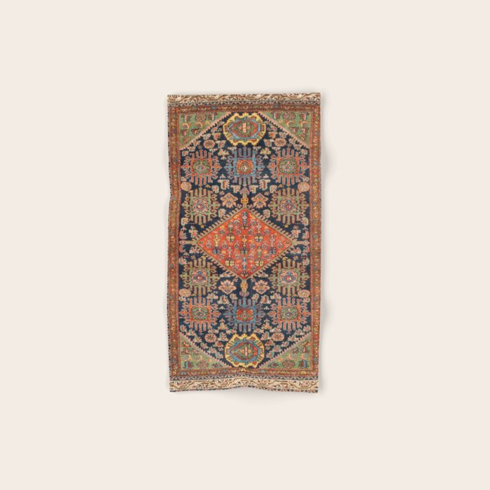 Hamadan  Antique West Persian Rug Print Bath Towel Gallery Image 1