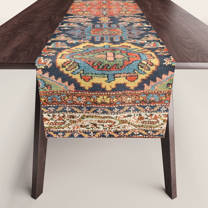 Hamadan  Antique West Persian Rug Print Table Runner Gallery Image 1