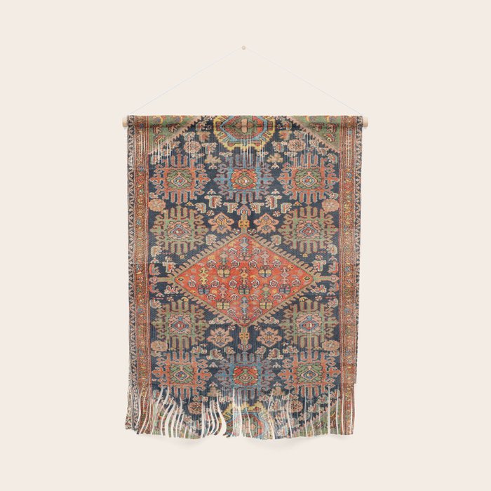 Hamadan  Antique West Persian Rug Print Wall Hanging Gallery Image 1