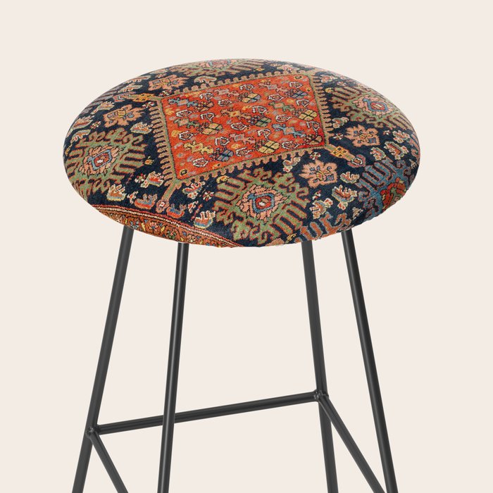 Hamadan  Antique West Persian Rug Print Stool Gallery Image 2