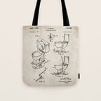 Toilet Seat Patent - Housewarming Bathroom Art - Antique Tote Bag Gallery Image 1