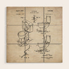 Toilet Seat Patent - Housewarming Bathroom Art - Antique Wood Wall Art Gallery Image 1