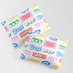 Retro funny sticker quote label pattern Pillow Sham Gallery Image 3