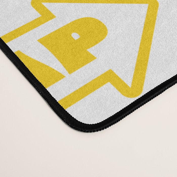 Retro funny sticker quote label pattern Desk Mat Gallery Image 4