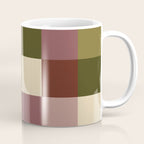 Bold Earthy Checks Pattern - Large V Coffee Mug Gallery Image 1