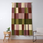 Bold Earthy Checks Pattern - Large V Window Curtain Gallery Image 5