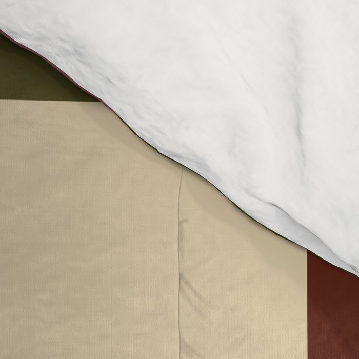 Bold Earthy Checks Pattern - Large V Comforter Gallery Image 4