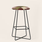 Bold Earthy Checks Pattern - Large V Stool Gallery Image 1