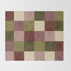 Bold Earthy Checks Pattern - Large V Throw Blanket Gallery Image 2