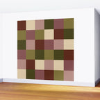 Bold Earthy Checks Pattern - Large V Wall Mural Gallery Image 2