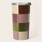 Bold Earthy Checks Pattern - Large V Travel Mug Gallery Image 2