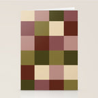 Bold Earthy Checks Pattern - Large V Stationery Card Gallery Image 2
