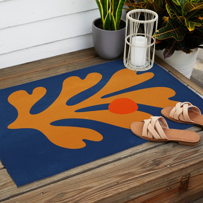 Indigo Sun: Paper Cutouts Matisse Edition Outdoor Rug Gallery Image 2