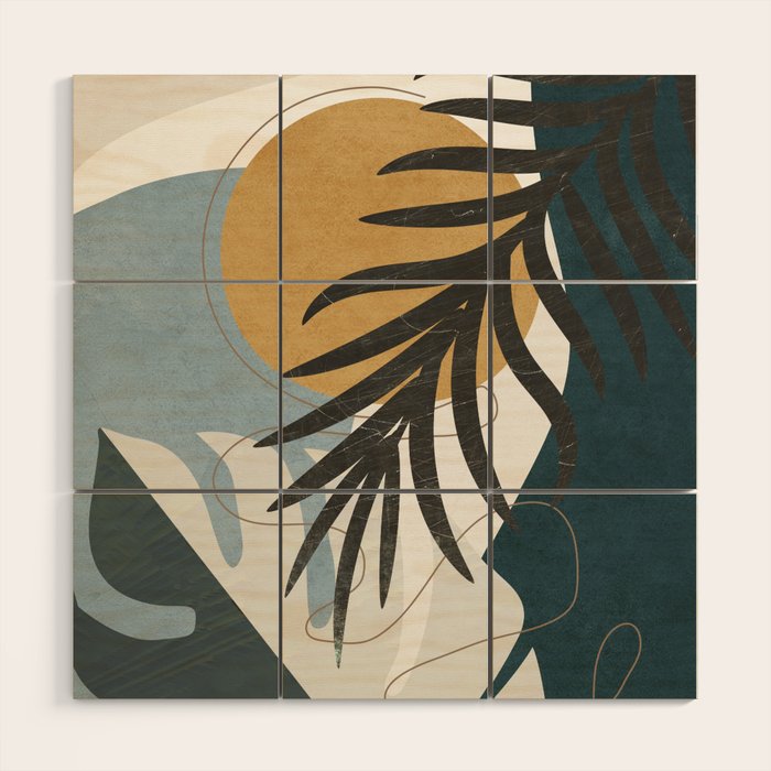 Abstract Tropical Art II Wood Wall Art Gallery Image 1