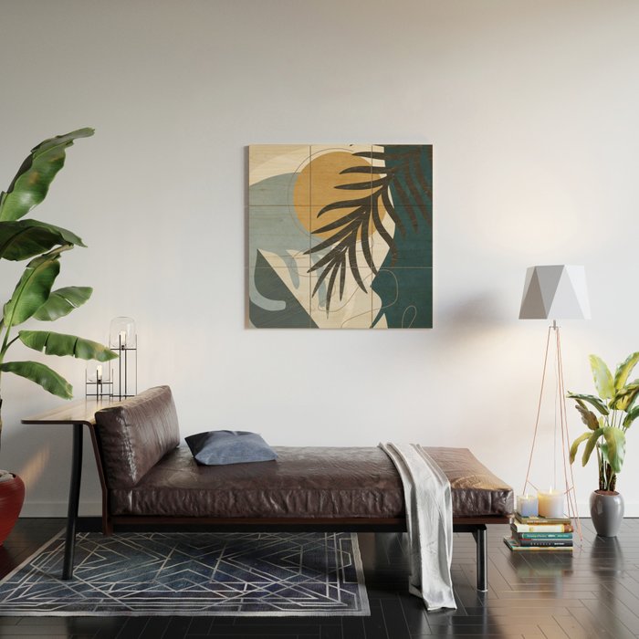 Abstract Tropical Art II Wood Wall Art Gallery Image 2