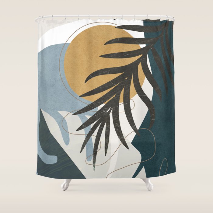 Abstract Tropical Art II Shower Curtain Gallery Image 1