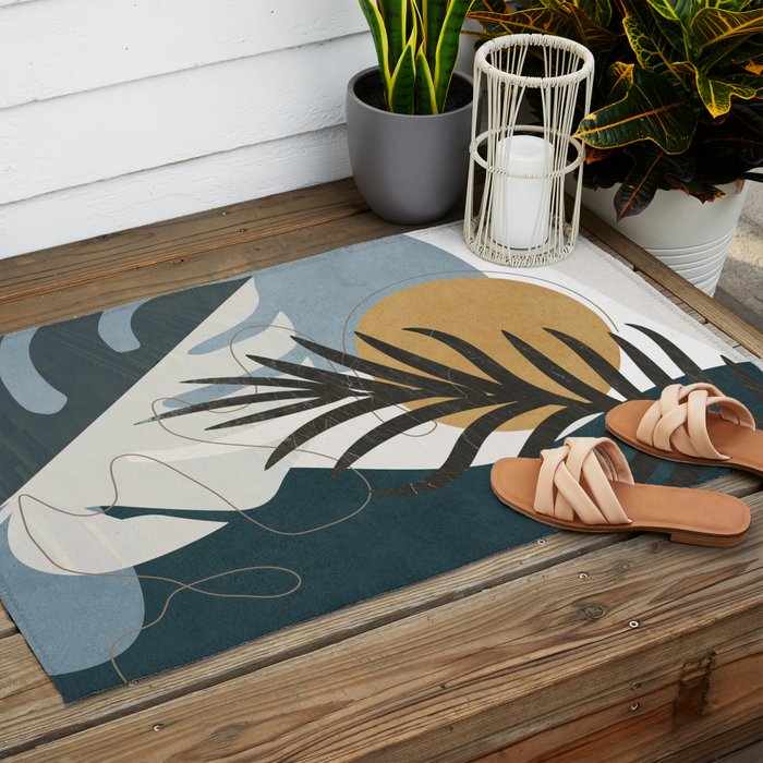 Abstract Tropical Art II Outdoor Rug Gallery Image 2