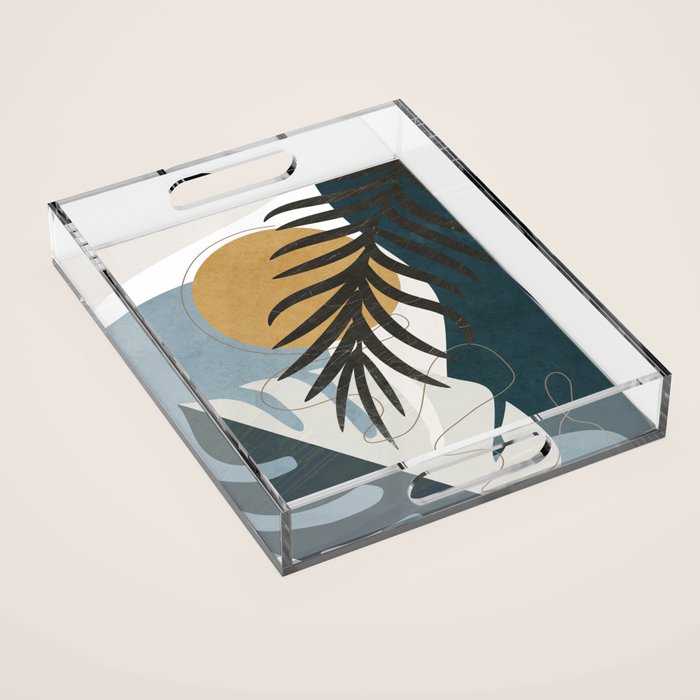 Abstract Tropical Art II Acrylic Tray Gallery Image 1