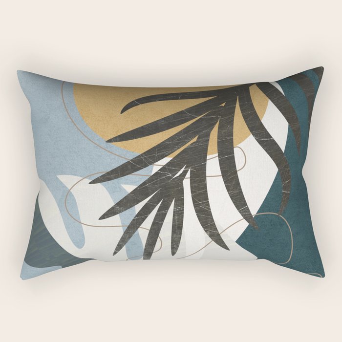 Abstract Tropical Art II Rectangular Pillow Gallery Image 1