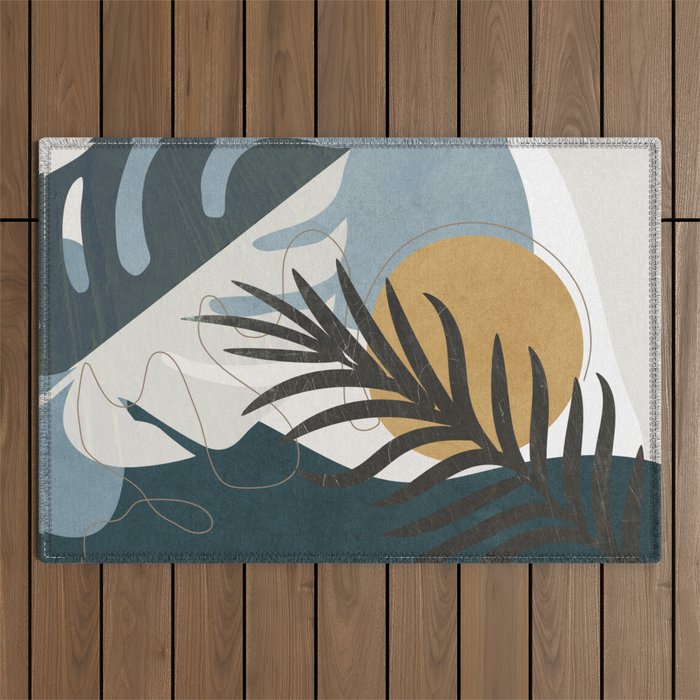 Abstract Tropical Art II Outdoor Rug Gallery Image 1