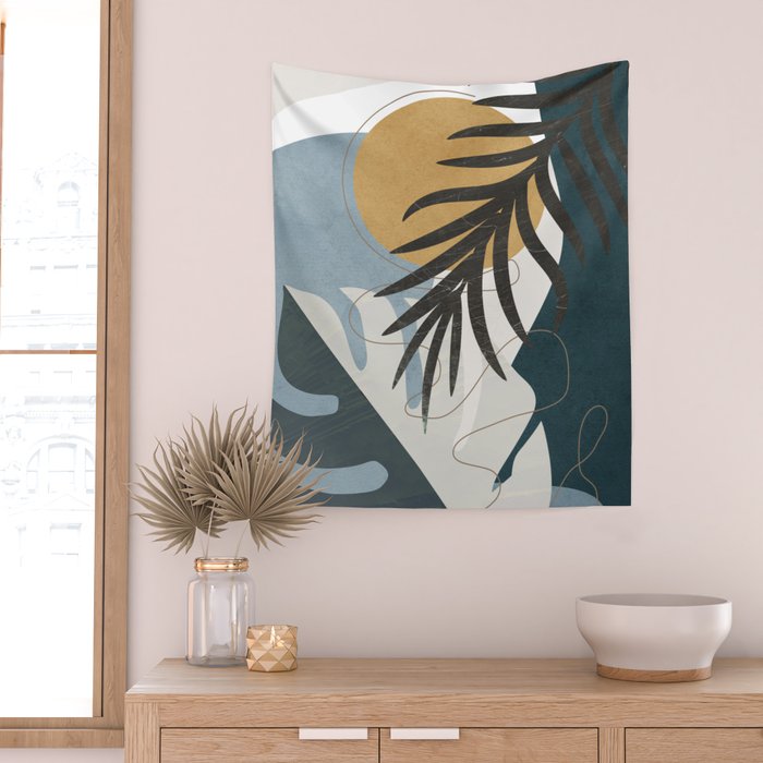 Abstract Tropical Art II Wall Tapestry Gallery Image 2