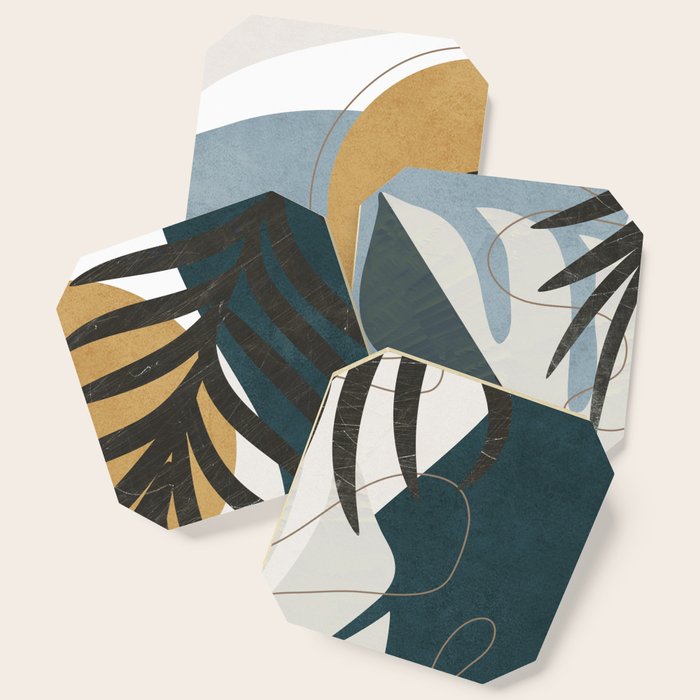 Abstract Tropical Art II Coaster Gallery Image 1